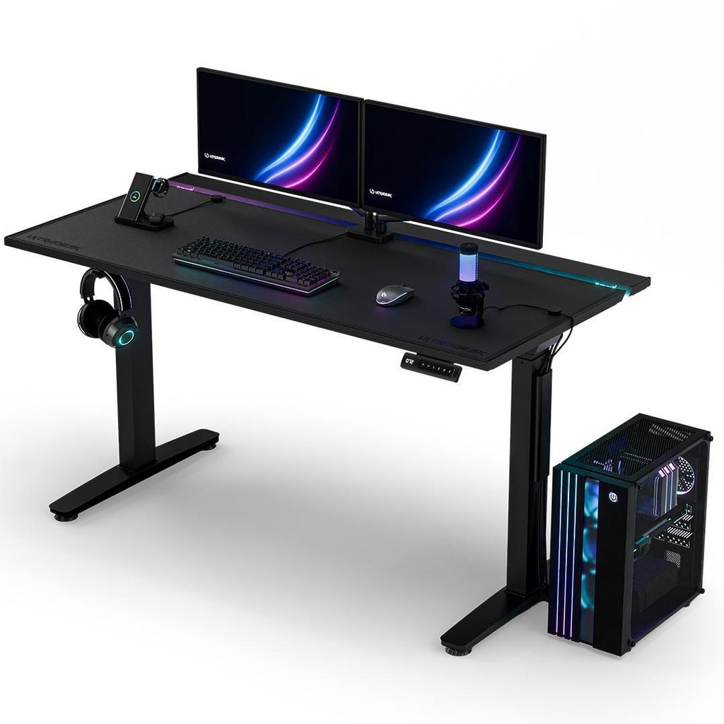 Ultradesk VORTEX - Schwarz - Computertisch mit elektrischer Produktbild 