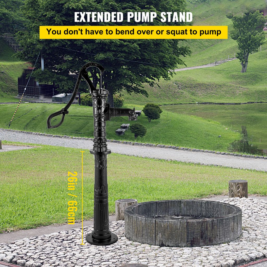 VEVOR Schwengelpumpe Gusseisen Gartenpumpe 40x15x68cm Produktbild 3