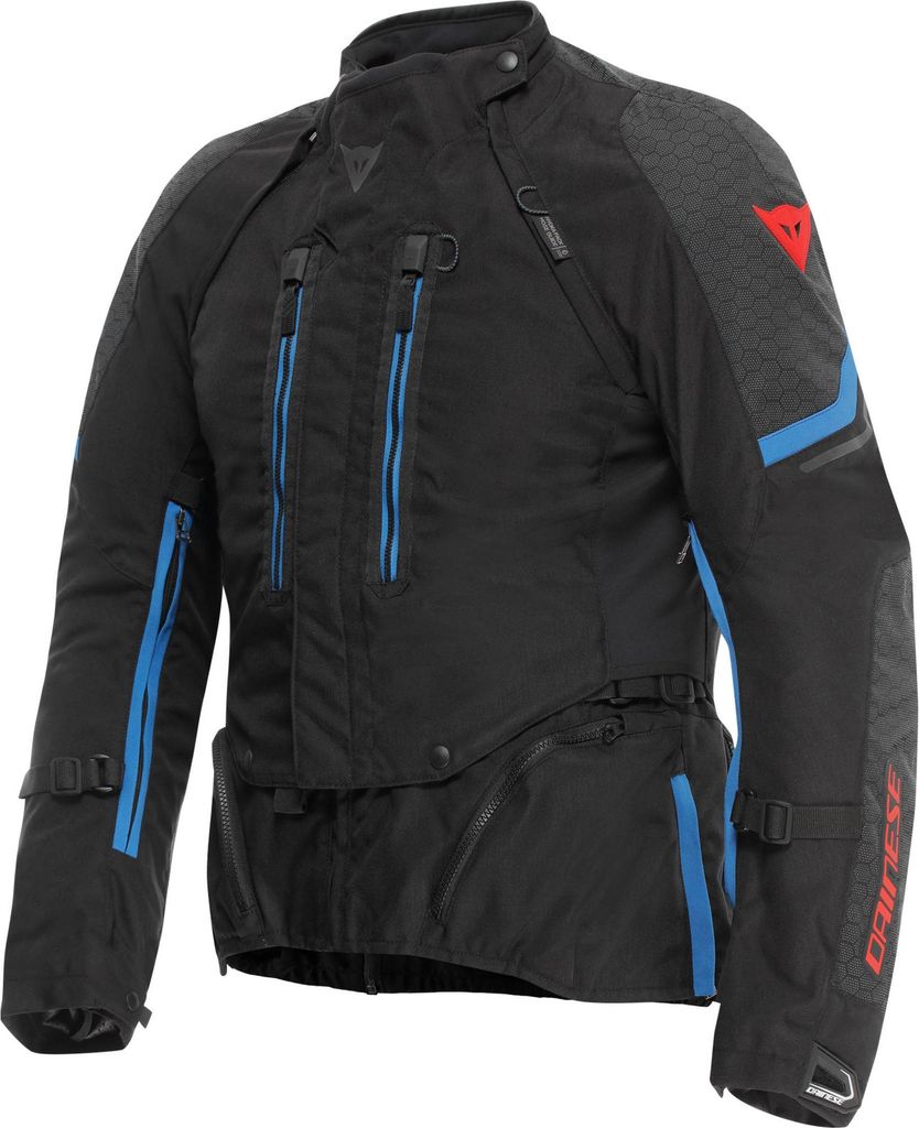 Dainese Super Adventure Absoluteshell wasserdichte Motorrad Textiljacke, schwarz/blau, 52