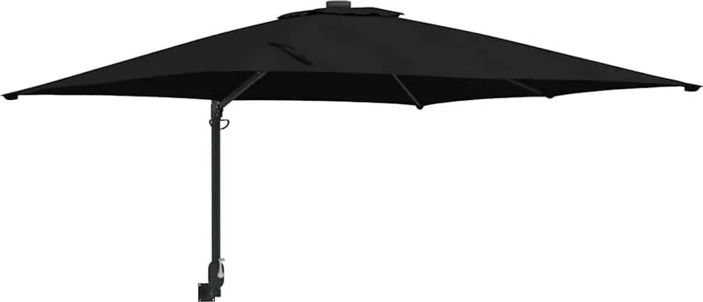 vidaXL Ombrellone Nero 248.5x247.5x160cm | Ombra Giardino Professionale