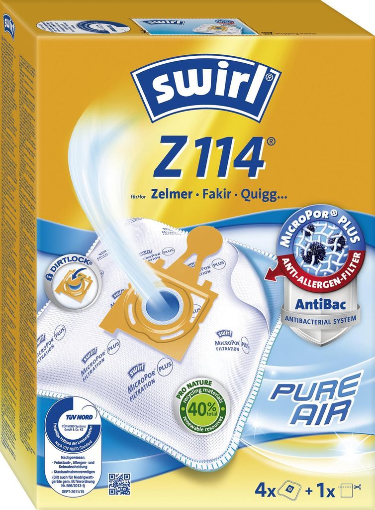 Swirl Staubsaugerbeutel Z114 / Z 114 MicroPor für Zelmer Produktbild 