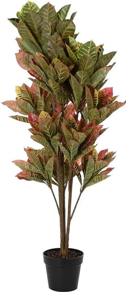 Arbre Artificiel Décoratif 140 cm en Polyéthylène Vert et Pot Marron