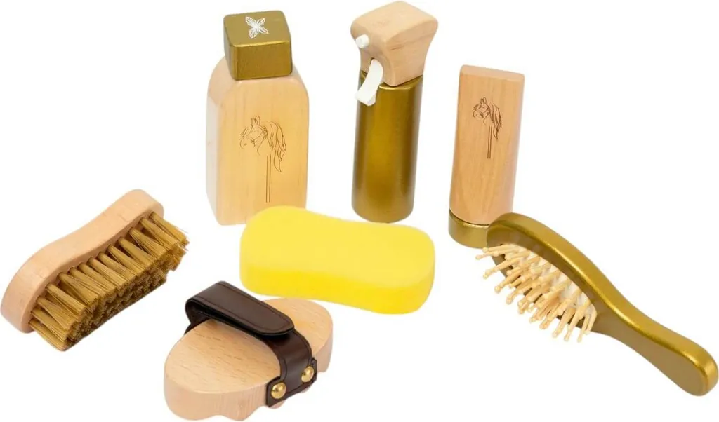 Accessoires Hobby Horse Kit de pansage et soin byAstrup aspect bois