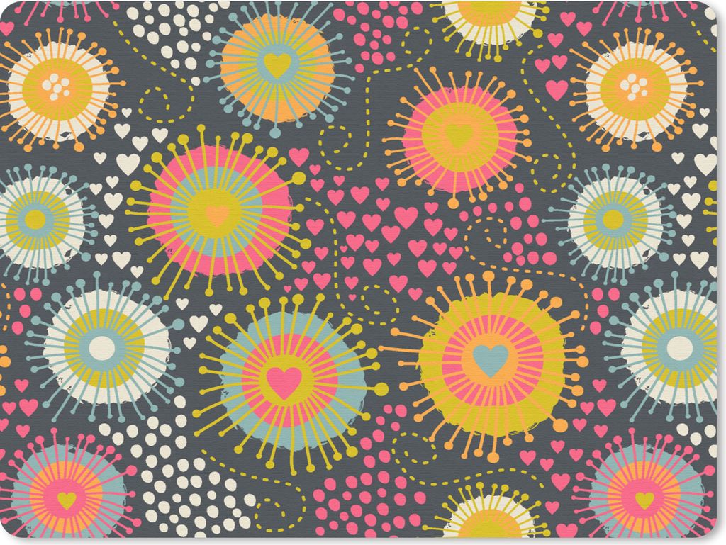 MuchoWow Mauspad Mousepad Mädchen - Herzen - Liebe - Muster - Mädchen - Rosa - Kinder - Kind 40x30 cm - Mousepads - Maus Mat - Pad - Mausunterl...