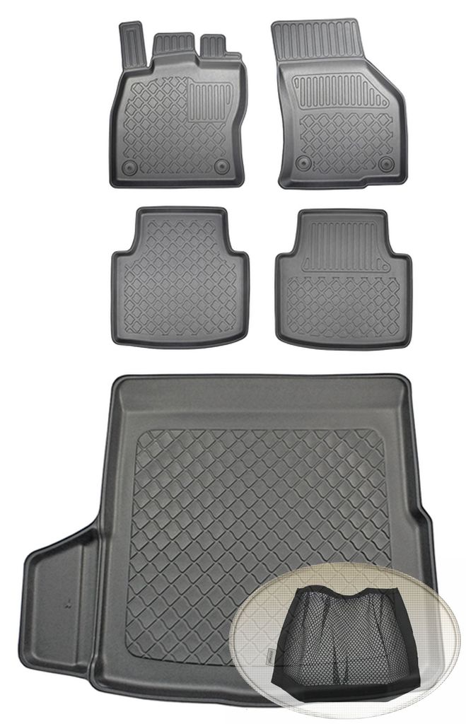 SET Kofferraumwanne Gummifußmatten für VW Volkswagen Arteon R-Line Fastback Schräghecklimousine 4-türer 2017- Pannenset, ohne vollwertiges Ersa...