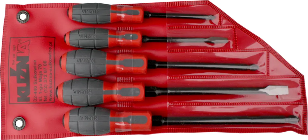 Lot de tournevis plats et cruciformes WK 9371 - Kit outillage 5 pièces