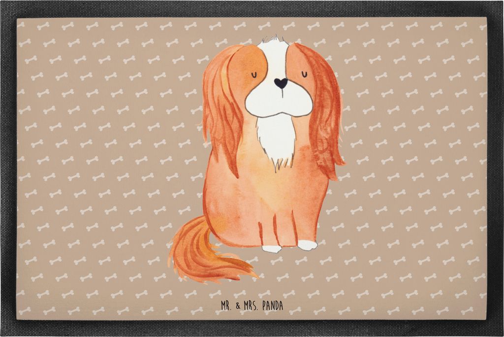 Mr. & Mrs. Panda Türvorleger Hund Cavalier King Charles Spaniel 60 x 90 cm - Hundeglück - Geschenk, Cockerspaniel, Schmutzmatte, Schmutzfangmatte...