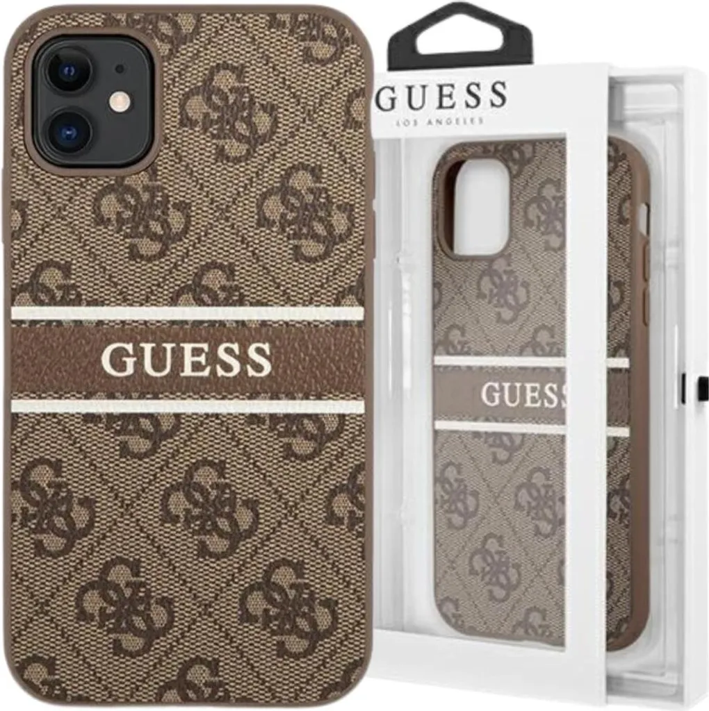 Cover Guess iPhone 11 XR Brown 4G Stripe - L'Accessorio Fashion 2026