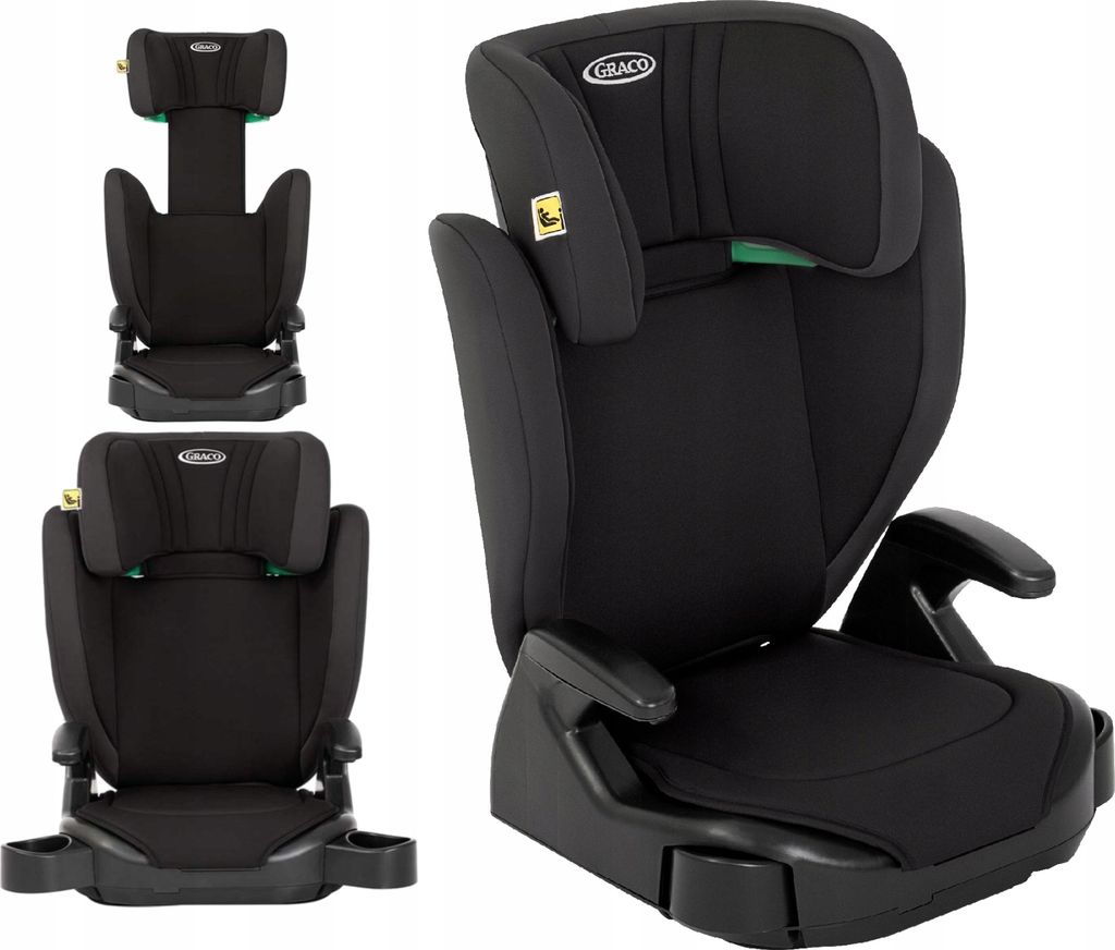 Graco Junior Maxi I-Size Sitz R129 15-36 Kg, 10-Pos. Kopfstütze, Midnight