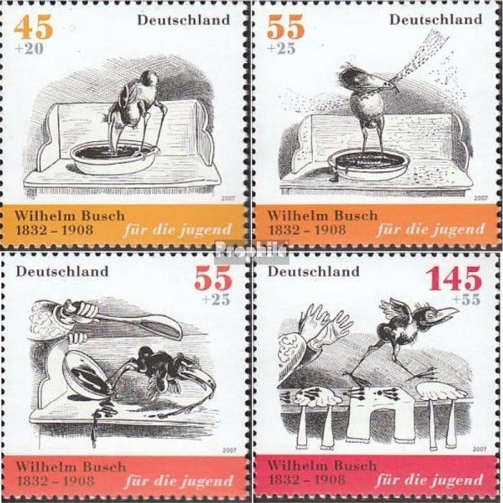 Briefmarken BRD (BR.Deutschland) 2007 Mi 2606-2609 (kompl.Ausg.) postfrisch Busch