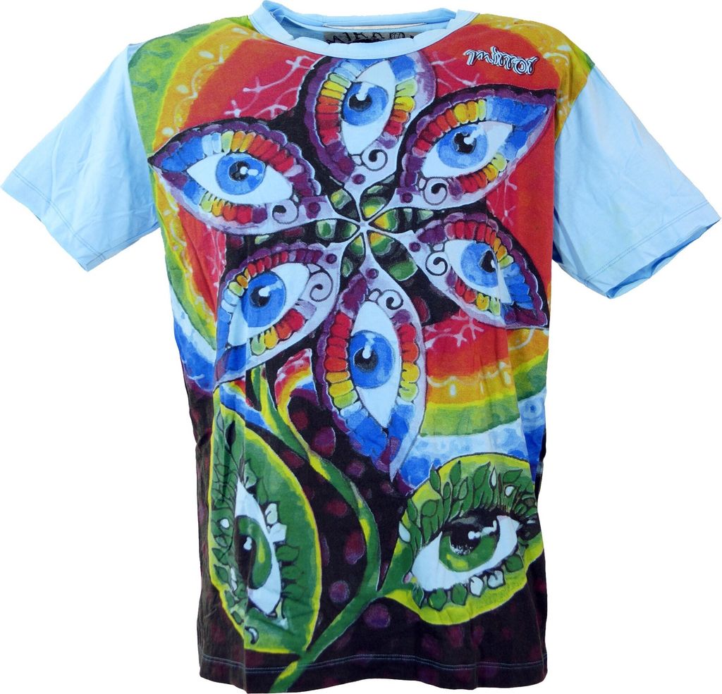 Mirror T-Shirt - Drittes Auge / Hellblau, Herren, Baumwolle, Größe: XL