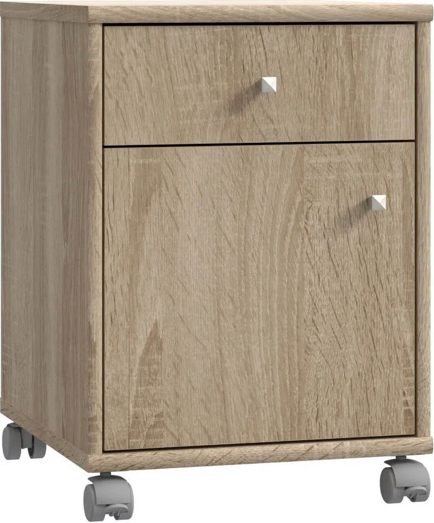 Aménager son bureau : caisson mobile TEMPRA 2 chêne Sonoma multi-tiroirs