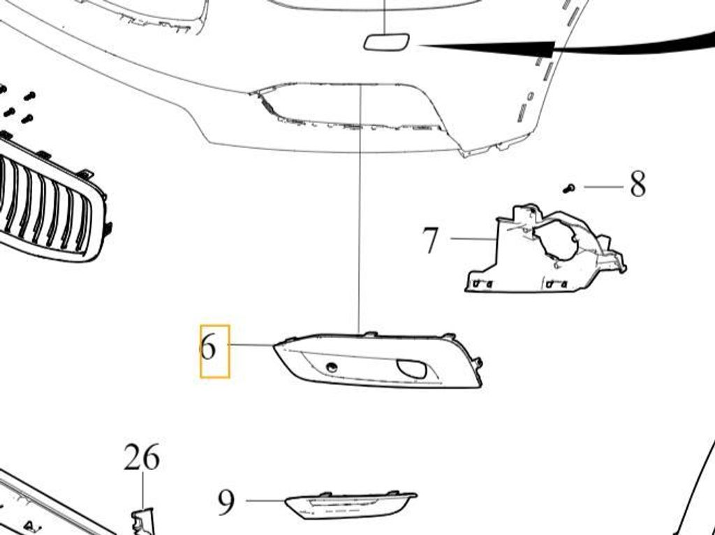 VOLVO V90CC linken Kühlergrill Stoßstange oberen Kühlergrill OE Kappe