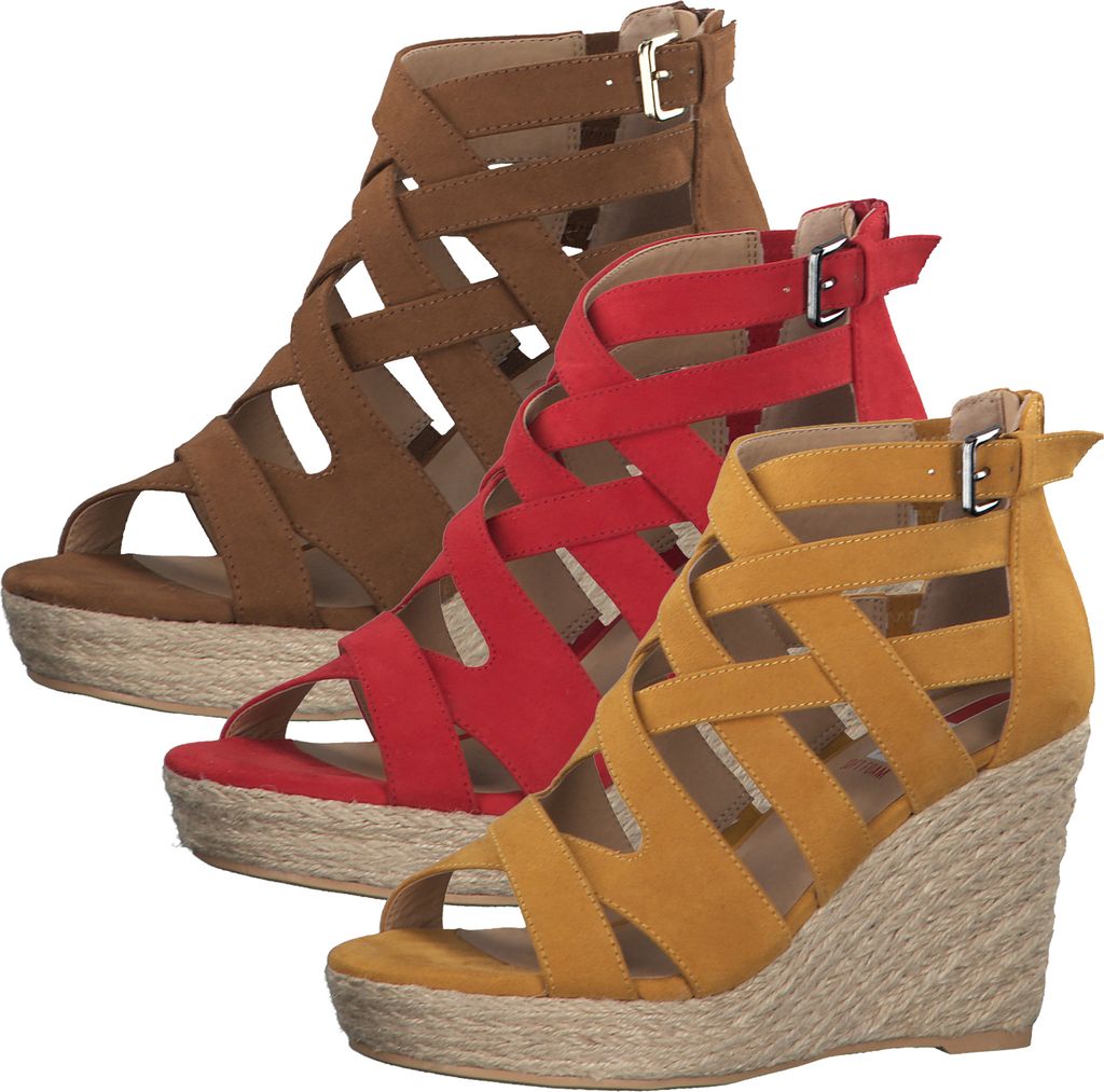 s.Oliver 5-28313-24 Damen Sandalen Plateau Sandaletten , Größe:40 EU, Farbe:Rot
