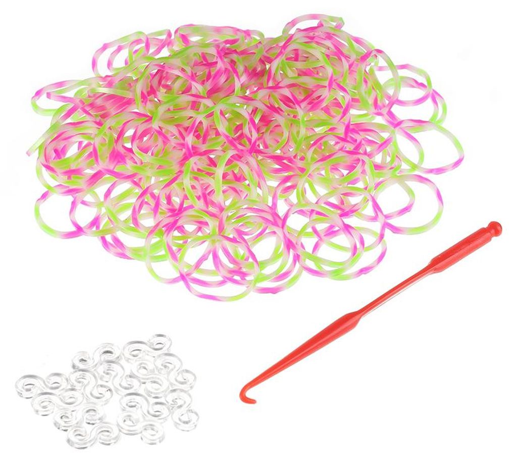 Mucola Loom Bänder Grün 600 Stück – DIY Gummibänder für Armbänder, kompatibel mit allen Loom-Boards, reißfest & elastisch, Bastelspaß fü...