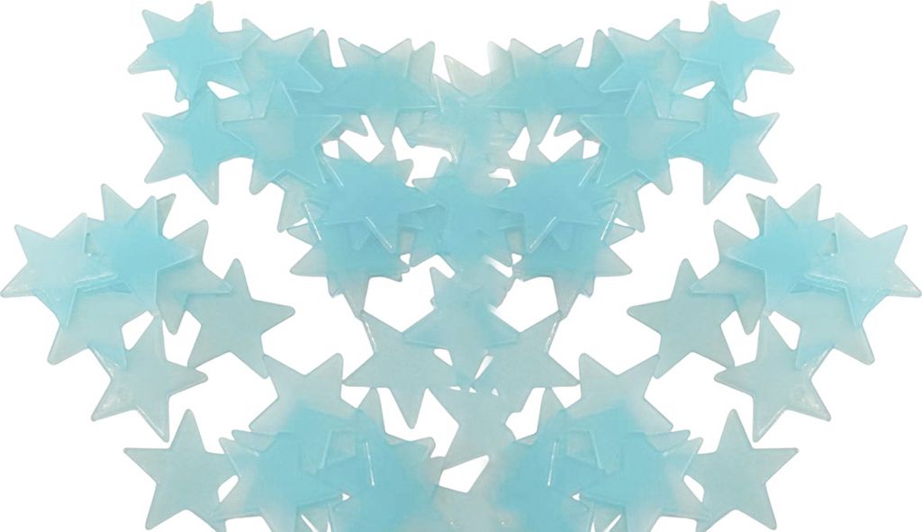 100 Stück leuchtende Sterne-Wandaufkleber, die im Dunkeln leuchten, nicht klebende Sternaufkleber mit Klebeband im Lieferumfang enthalten, für di...