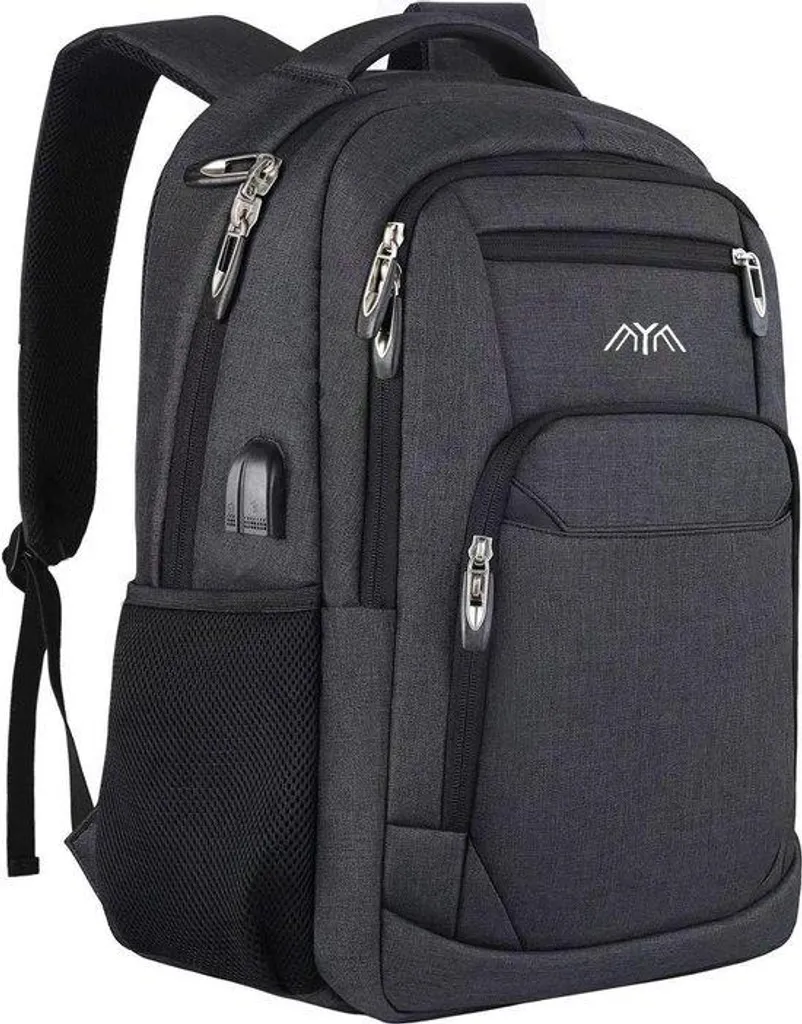 Sac à dos voyage et travail pour ordinateur 15,6 pouces gris port USB