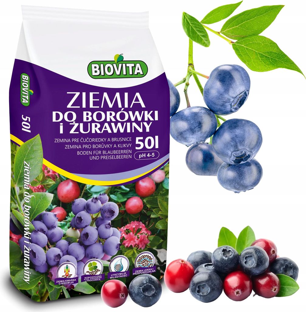 BIOVITA Gartenerde für Blaubeeren und Cranberries  50L, Produktbild 