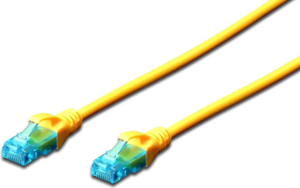Cavo LAN 20m DIGITUS Cat 5e UTP Giallo | Ideale per Ufficio e Smart Working