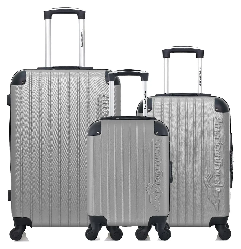 AMERICAN TRAVEL Lot de 3 Valises BUDAPEST : Cabine XXS, Cabine et Weekend