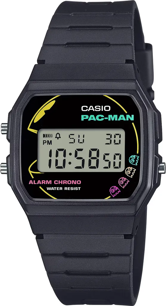 Casio F-91WPC-1AER Montre Pac-Man Édition Limitée avec Cadran Illustré