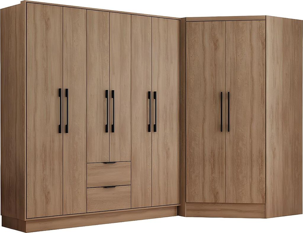 8-türiger Eckschrank mit 2 Schubladen - 263 cm breit - Produktbild 