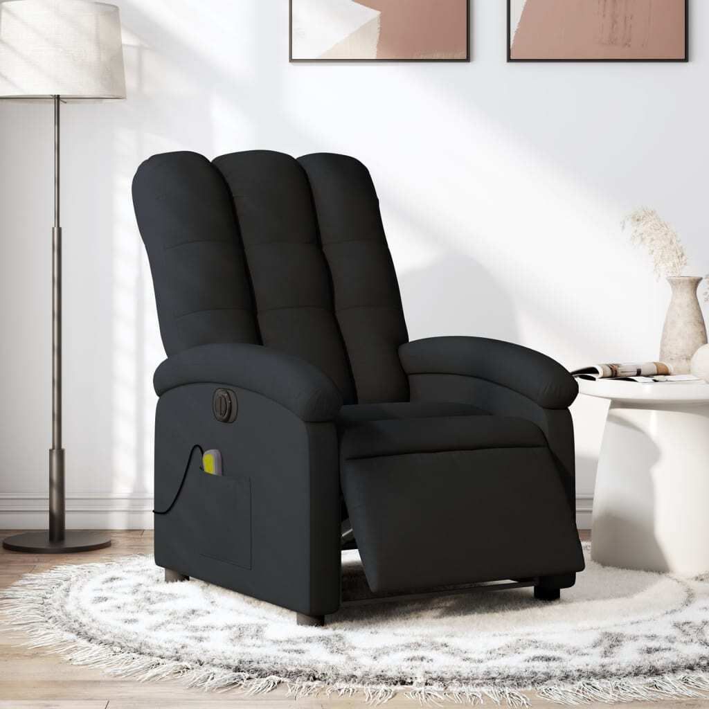 Maison Exclusive - Massagesessel Elektrisch Schwarz Stoff