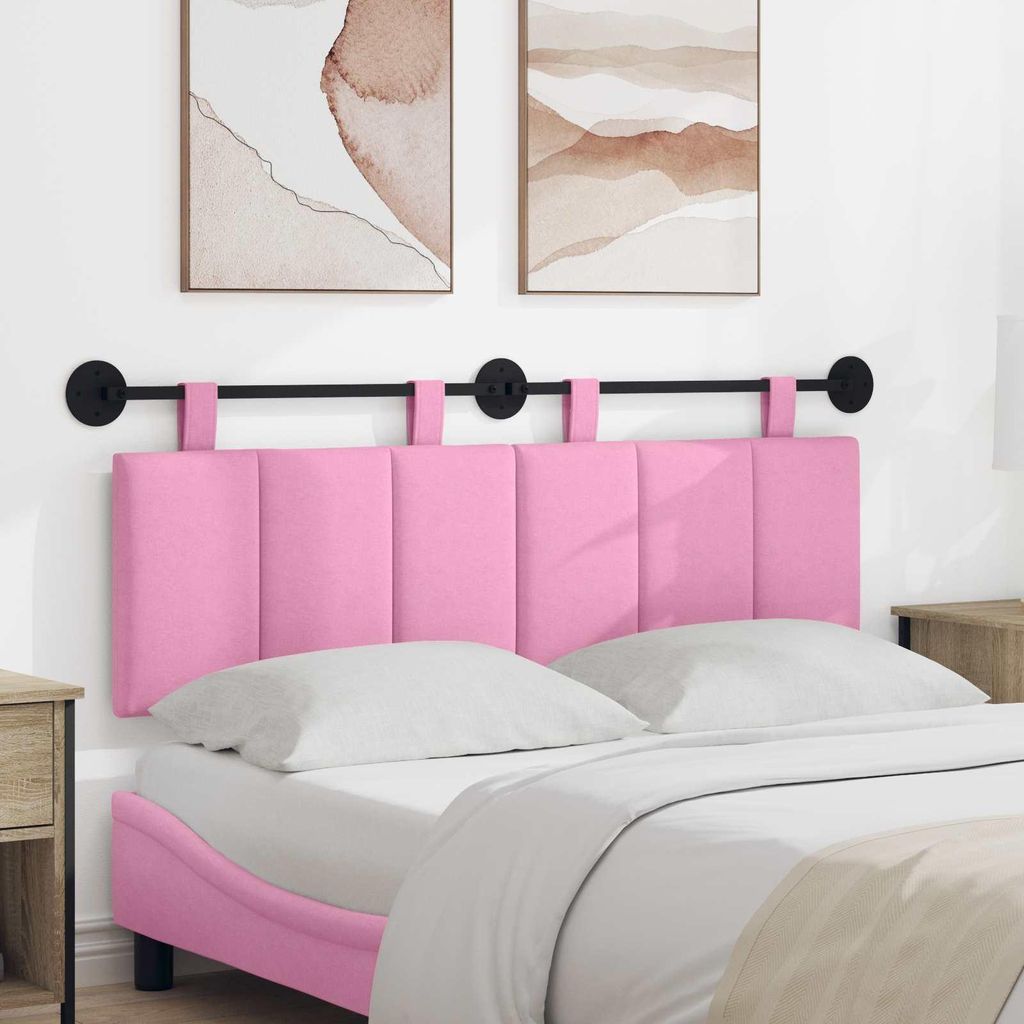 "im Sonderangebot"Hängevorderseite Wandmontiert 1 PC eleganten Look - CLORIS - für Schlafzimmer - Rosa 150x55x5 cm Stoff - Kopfteile Promotion966902