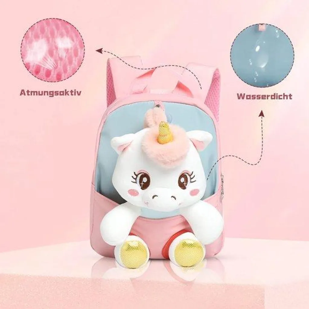 Bagage enfant licorne en peluche douce avec sangles réglables confort
