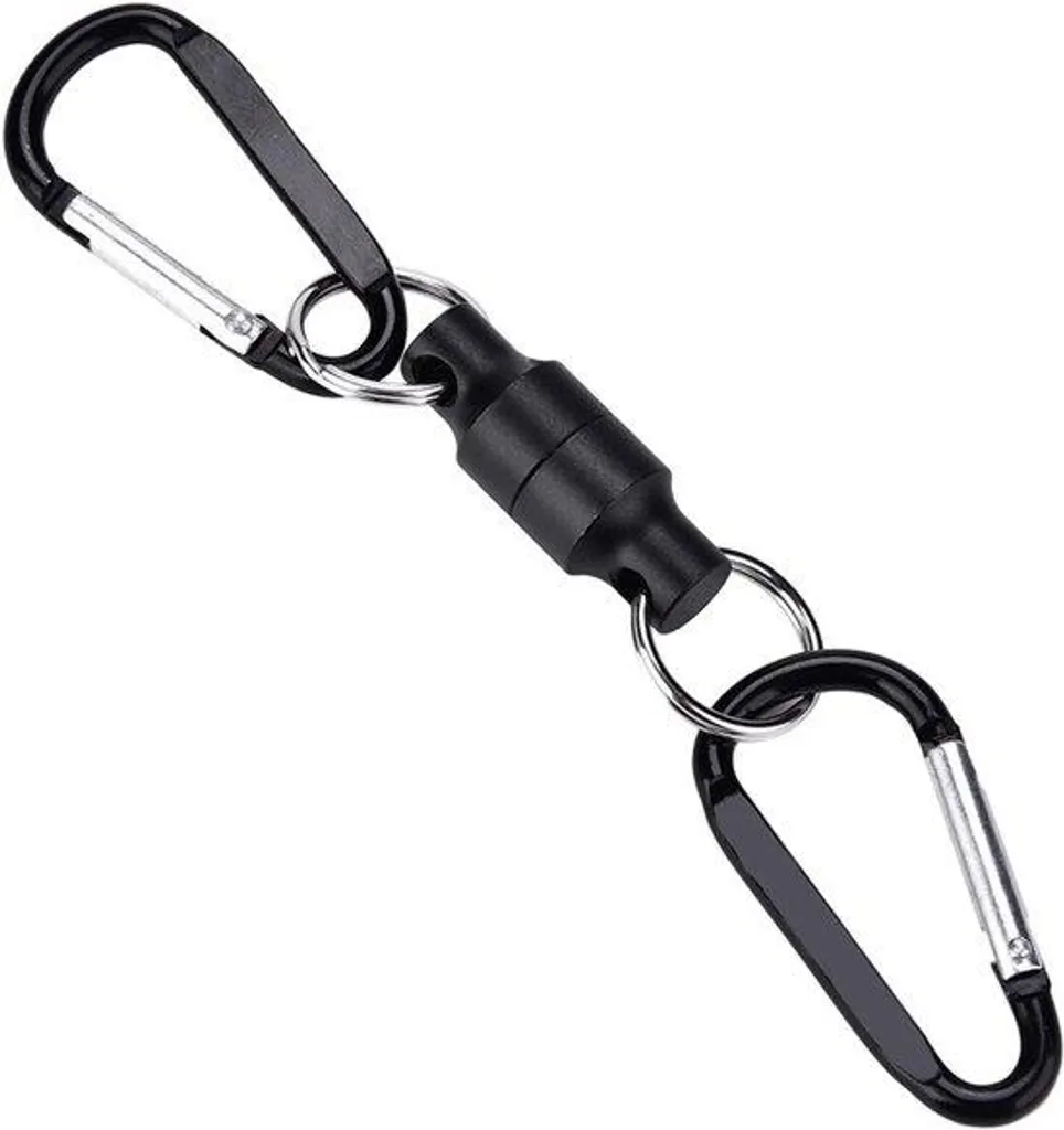 Porte-clés magnétique pour ceinture et sac avec mousqueton en alu