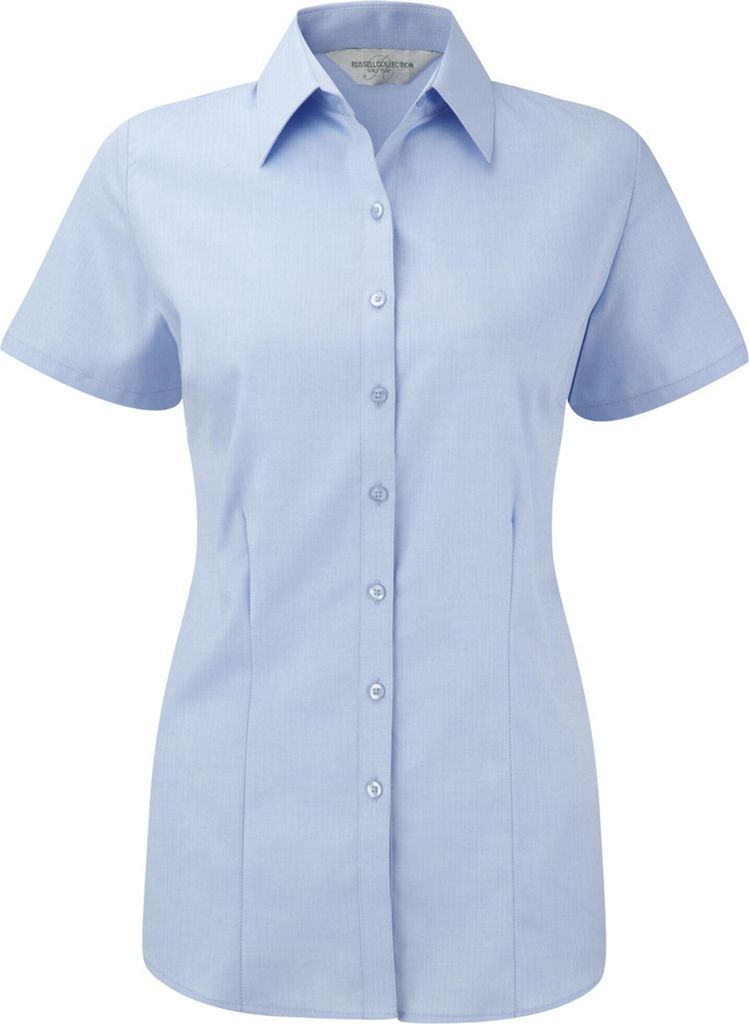 Russell Collection - Hemd für Damen kurzärmlig RW9944 (3XL) (Hellblau)