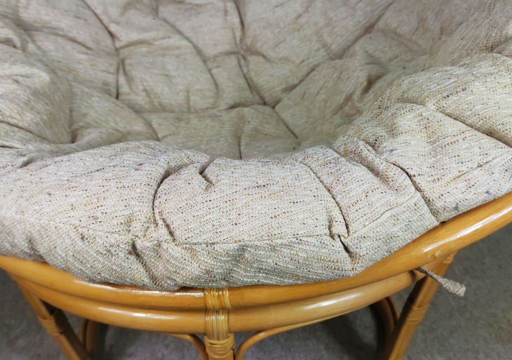 Rattan Papasan Sessel inkl. hochwertigen Polster, D 110 cm, Produktbild 8