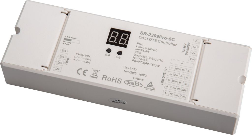 LED CONNEX RGBWA 5 Channels DT8/DT6 DALI Dimmer SR-2309PRO-5C
