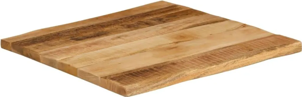 vidaXL Piano del tavolo con bordo ad albero 60x60x2,5 cm Legno di mango massiccio grezzo