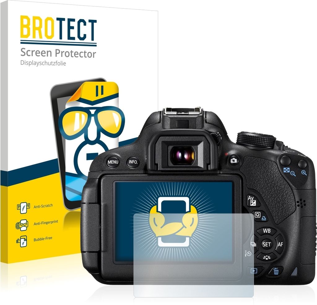 2x Für Canon EOS 700D Schutzfolie BROTECT Displayschutz Display Schutz Folie Klar Transparent