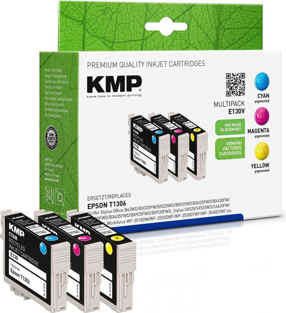 KMP 1618,4050 KMP E130V Multipack C/M/Y kompatibel mit Image du produit 
