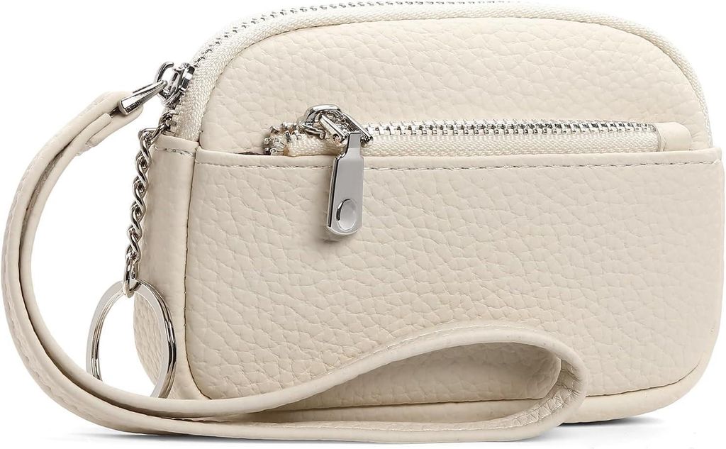 Geldbörse Damen Klein, Kunstleder Münzbeutel für Damen Coin Purse, Kartenetui klein mit Münzfach, Münzbörse Mit Schlüsselanhänger & Handgel...