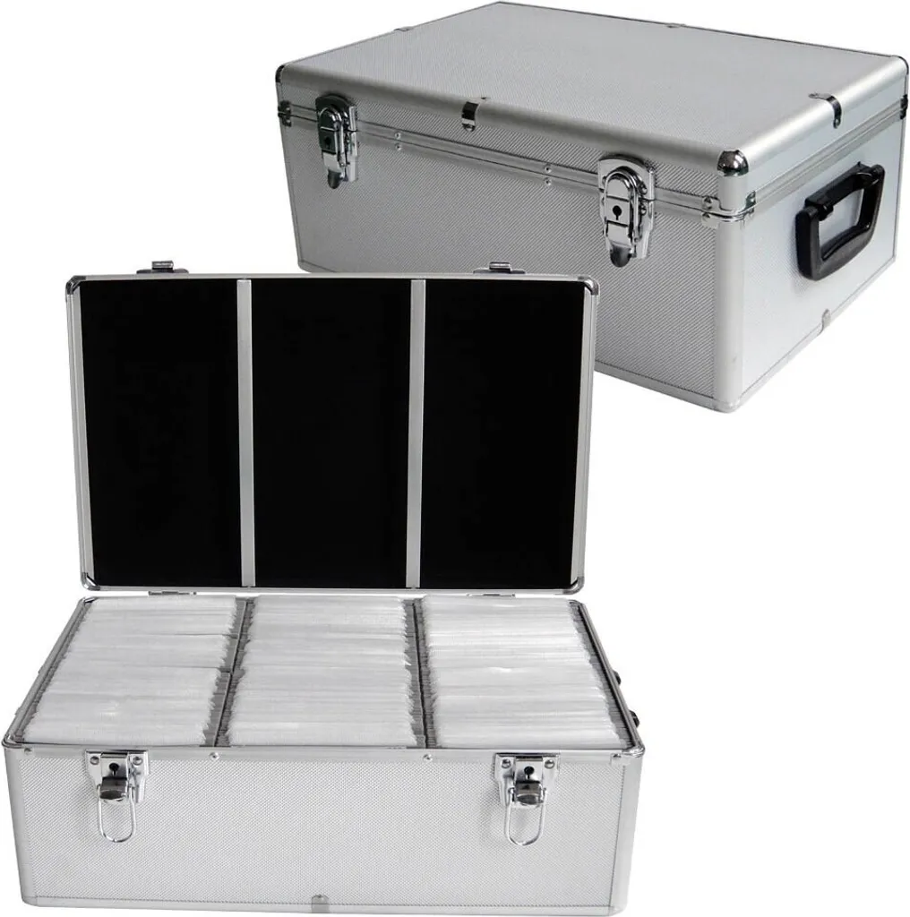 MediaRange BOX77 Valigetta Porta 500 CD/DVD Silver con Chiavi