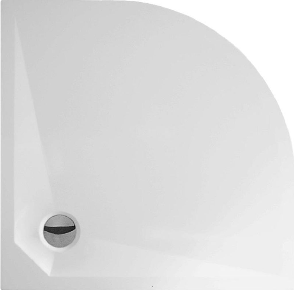 Roltechnik Gussmarmor Badewanne Plano Davos MR Pure Viertelkreis 80 x 80 cm
