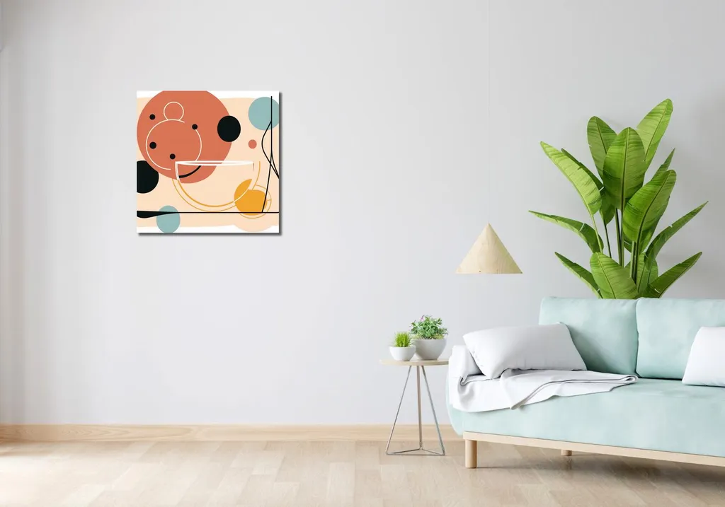 Quadro Moderno Armonia del Calore 60x60 - Arredo Interni di Design - 2