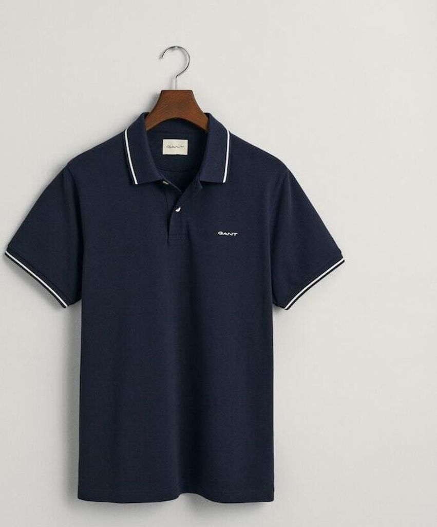 Gant Tipping SS Pique Rugger Poloshirt Herren