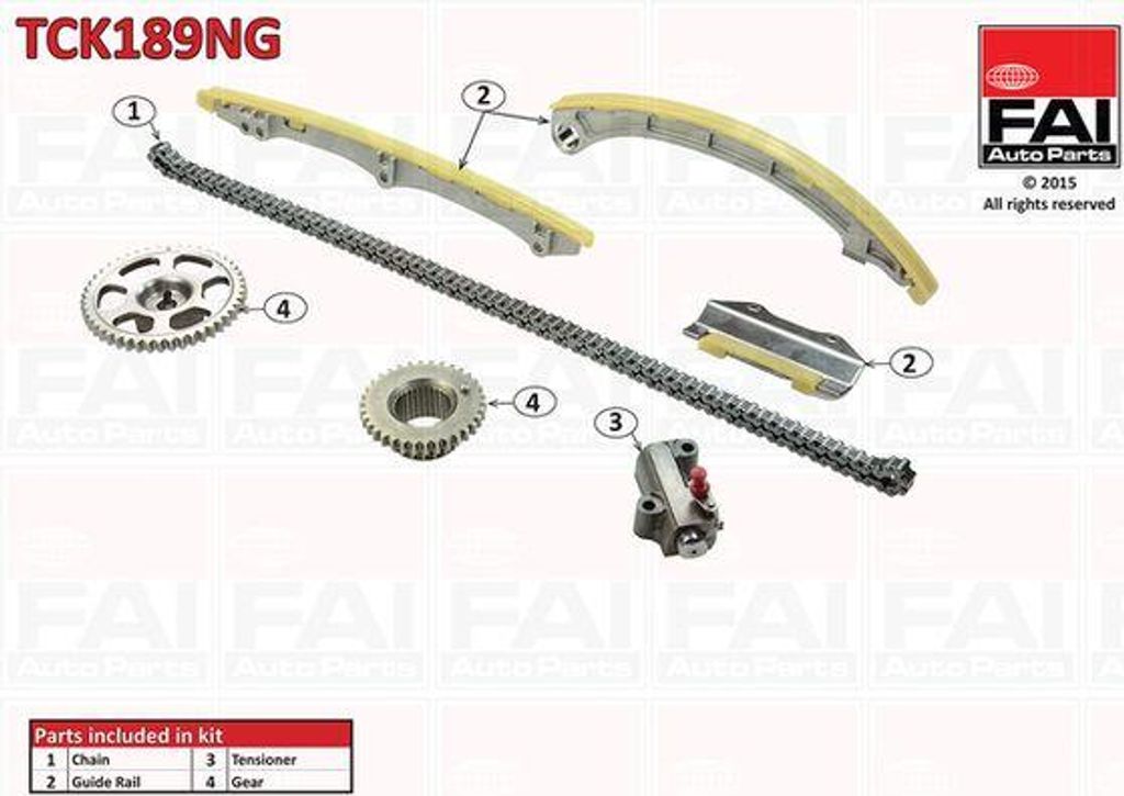 FAI AutoParts TCK189NG Steuerkettensatz OE 14401PNA004 kompatibel mit Outlander, A4 8E, Stream, FR-V, CR-V, Civic, Accord