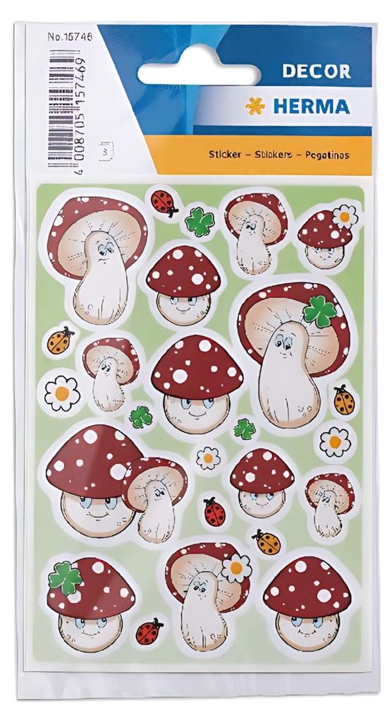HERMA 15746 HERMA Adesivo DECOR Funghi fortunati Immagine del prodotto 