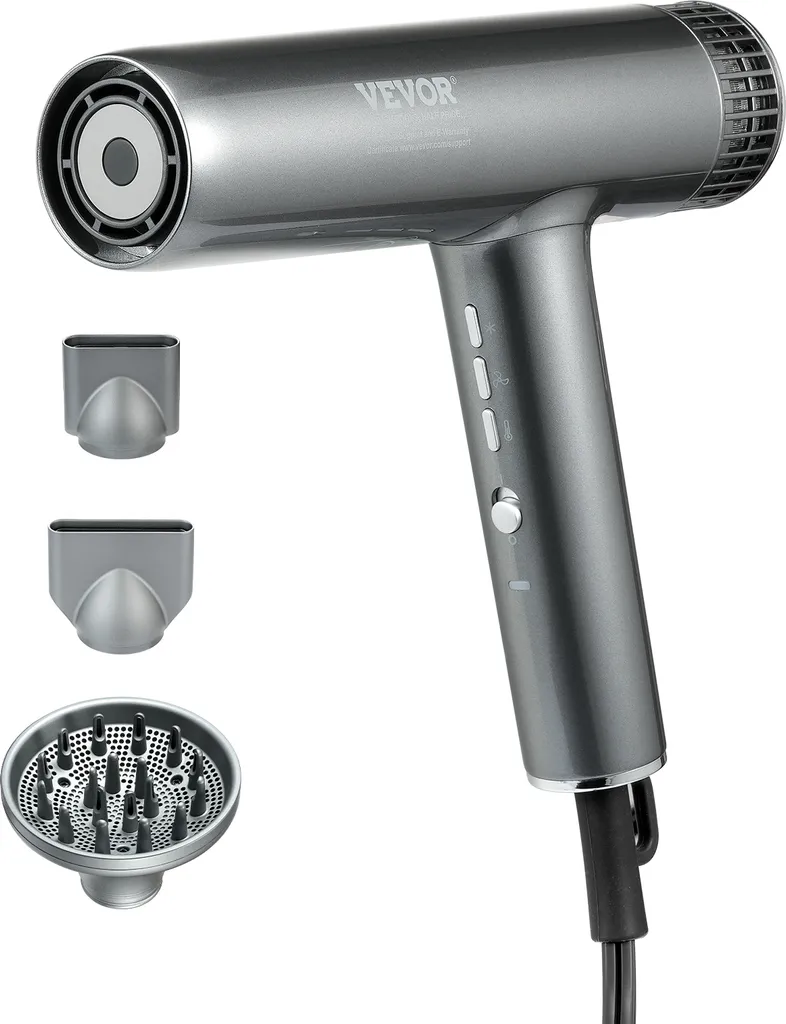 Sèche-cheveux puissant 98000 tr/min moteur sans balais silencieux