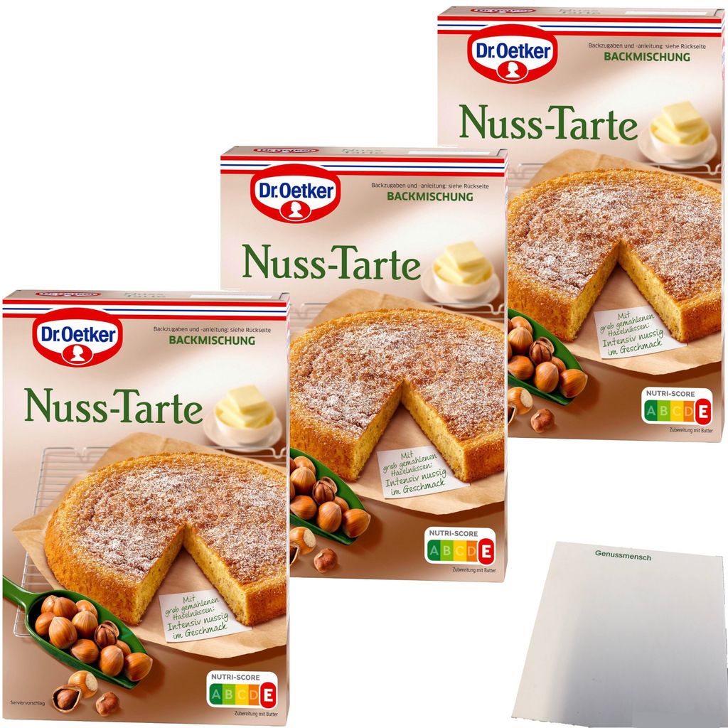 Dr. Oetker Backmischung für Nuss-Tarte 3er Pack (3x380g Produktbild 