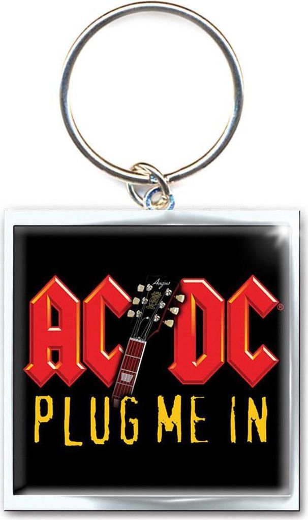 AC/DC - "Plug Me In" Schlüsselanhänger Fotoausdruck RO7282 (Einheitsgröße) (Schwarz/Rot/Gelb)