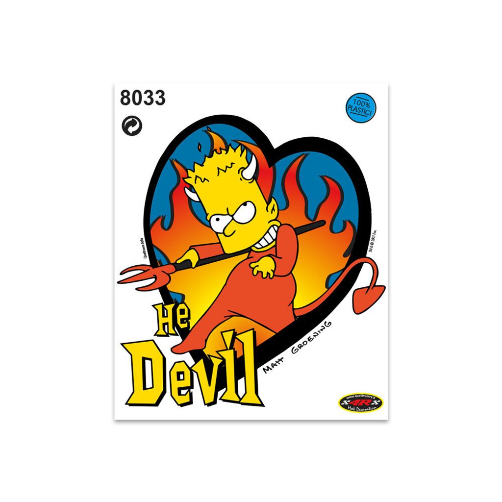 Sticker Bart Devil 14 x 16 cm