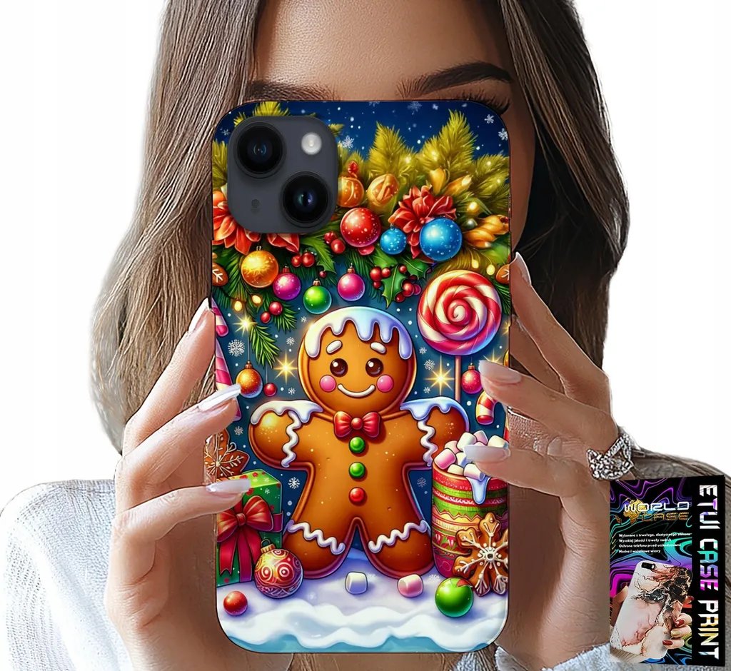 Custodia iPhone 15 Natale: Pan di Zenzero e Protezione Vetro