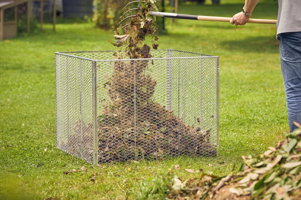 Bac à compost en métal déployé galvanisé de 100cm pour grand jardin - 2