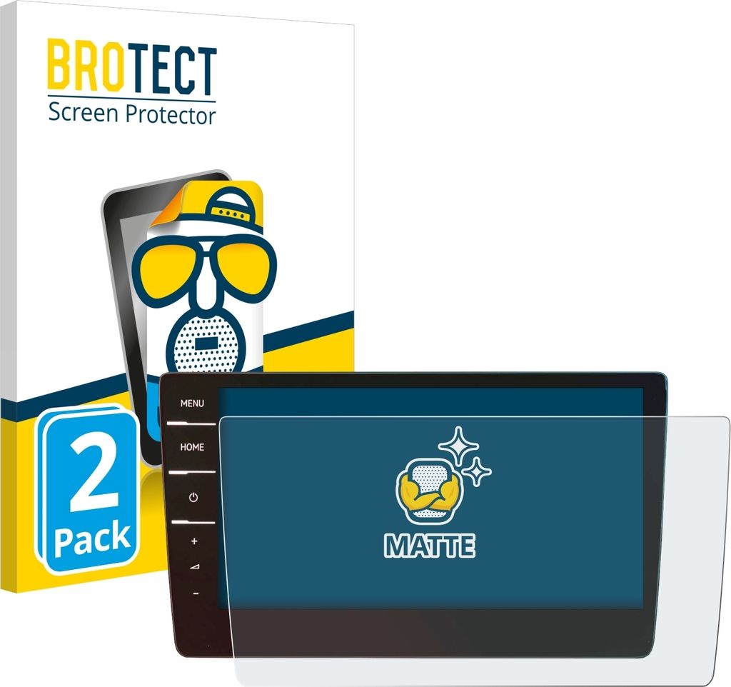 2x BROTECT Schutzfolie für Volkswagen Touran 2019 Discover Pro 9.2" 2019 Displayschutz Displayschutzfolie Folie Matt Entspiegelungsfolie